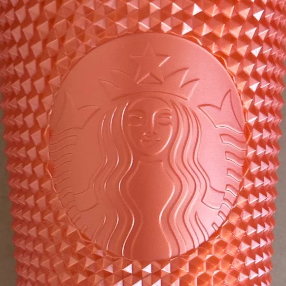 Starbucks Limited Edition 24 oz. Orange Pearl Studded Tumbler Fall/Halloween - Picture 2 of 6